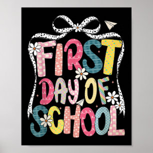 Gelukkige eerste schooldag Coquette Boog Studen Poster