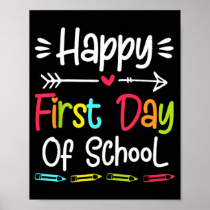 Gelukkige eerste schooldag grappige terug naar sch poster