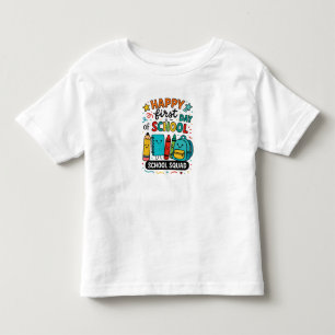 Gelukkige eerste schooldag kinder shirts