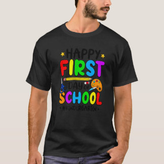 Gelukkige eerste schooldag kleuterklas crew leerkr t-shirt