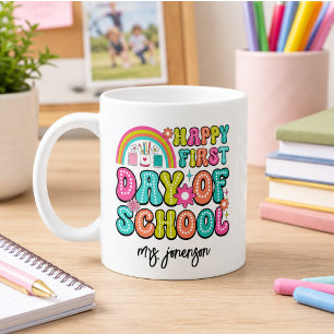 Gelukkige eerste schooldag  koffiemok