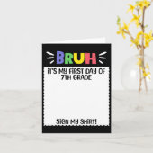 Gelukkige eerste schooldag Leraar Eerste dag van d Kaart (Gele Bloem)