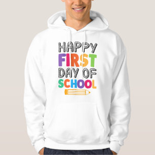 Gelukkige eerste schooldag leraar en leerling teru hoodie
