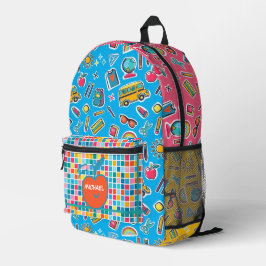 Gelukkige eerste schooldag Monogram Persoonlijk Bedrukte Rugzak