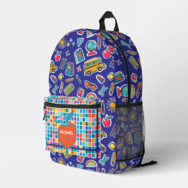 Gelukkige eerste schooldag Monogram Persoonlijk Bedrukte Rugzak