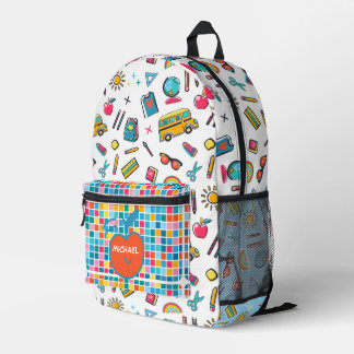 Gelukkige eerste schooldag Monogram Persoonlijk Bedrukte Rugzak