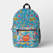 Gelukkige eerste schooldag Monogram Persoonlijk Bedrukte Rugzak (Voorkant)