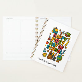 Gelukkige eerste schooldag planner