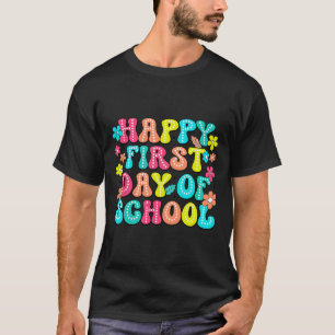 Gelukkige eerste schooldag potlood leraar kinderen t-shirt
