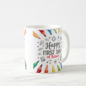 Gelukkige eerste schooldag | Schattige terug naar  Koffiemok (Voorkant rechts)