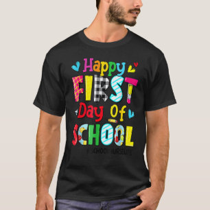 Gelukkige eerste schooldag Schoolverpleegster Leve T-shirt