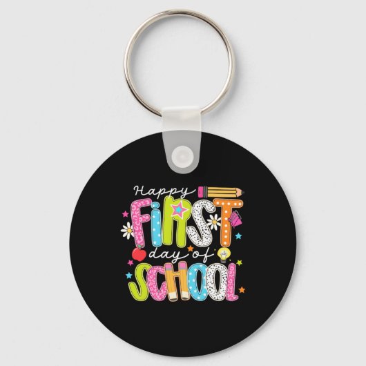 Gelukkige eerste schooldag sleutelhanger (Voorkant)