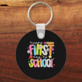 Gelukkige eerste schooldag sleutelhanger (Voorkant)