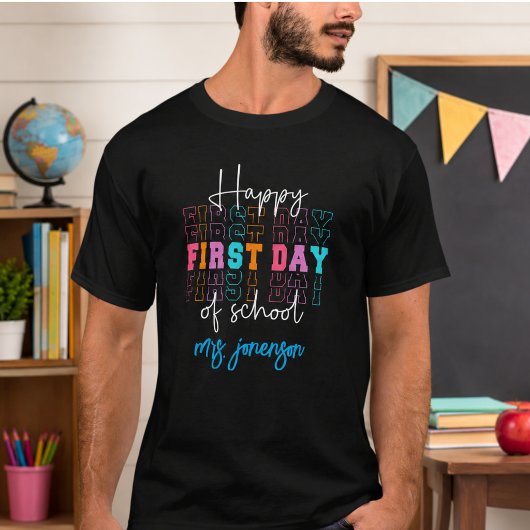 Gelukkige eerste schooldag t-shirt