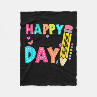 Gelukkige Eerste Schooldag T-Shirts voor Leraren Fleece Deken