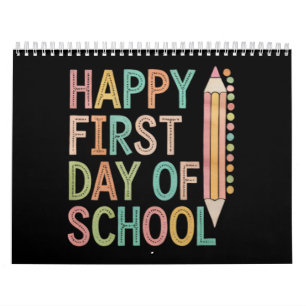 Gelukkige eerste schooldag Terug naar school Kalender
