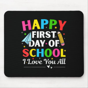 Gelukkige eerste schooldag Terug naar school leraa Muismat
