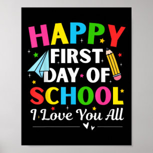 Gelukkige eerste schooldag Terug naar school leraa Poster