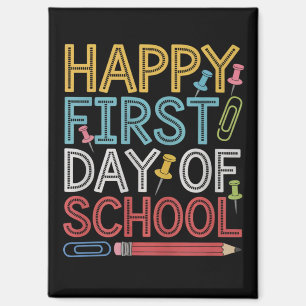 Gelukkige eerste schooldag Terug naar school  Magneet