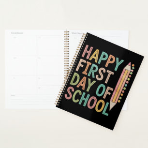 Gelukkige eerste schooldag Terug naar school Planner