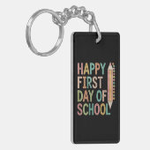 Gelukkige eerste schooldag Terug naar school Sleutelhanger (Voorkant Links)