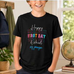 Gelukkige eerste schooldag  Tri-Blend shirt