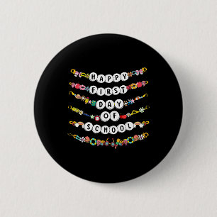 Gelukkige eerste schooldag Vriendschapsarmbandjes  Ronde Button 5,7 Cm