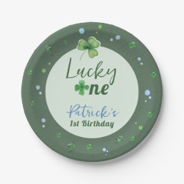 Gelukkige eerste St. Patrick Jongen Verjaardag Papieren Bordje