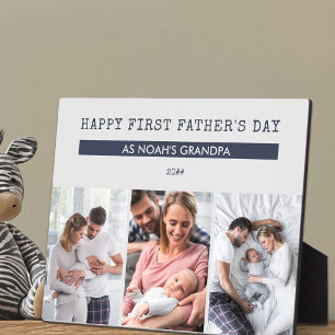 Gelukkige eerste Vaderdag als opa - 3 foto Fotoplaat