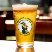 Gelukkige Eerste Vaderdag Custom Foto & Tekst Glas