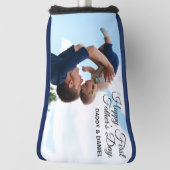 Gelukkige Eerste Vaderdag Custom Foto & Tekst Golfheadcover (Draai 90)