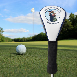 Gelukkige Eerste Vaderdag Custom Foto & Tekst Golfheadcover