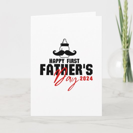 Gelukkige eerste Vaderdag eerste keer nieuwe papa  Feestdagen Kaart (Voorkant)