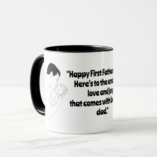 Gelukkige eerste vaderdag, eindeloze vreugde en li mok (Voorkant links)