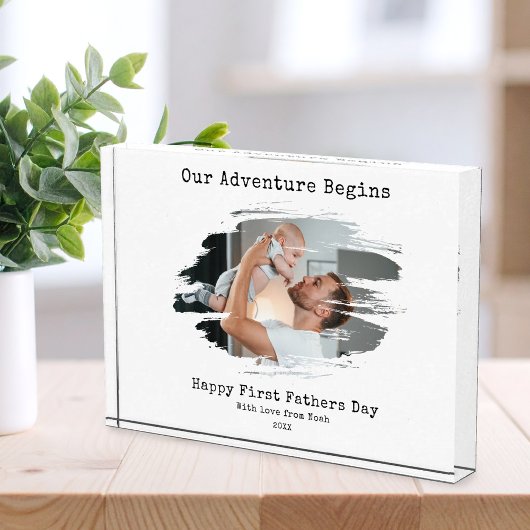 Gelukkige eerste vaderdag fotoblokken