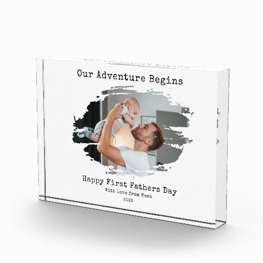 Gelukkige eerste vaderdag fotoblokken (Rechts)