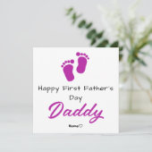 Gelukkige eerste Vaderdag – gepersonaliseerde foto Feestdagenkaart (Staand voorkant)