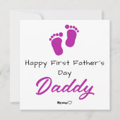 Gelukkige eerste Vaderdag – gepersonaliseerde foto Feestdagenkaart (Voorkant)