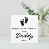 Gelukkige eerste Vaderdag – gepersonaliseerde foto Feestdagenkaart (Staand voorkant)