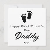 Gelukkige eerste Vaderdag – gepersonaliseerde foto Feestdagenkaart (Voorkant)