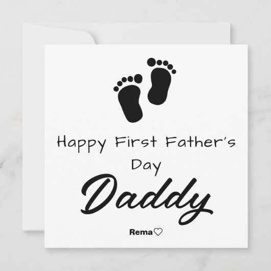 Gelukkige eerste Vaderdag – gepersonaliseerde foto Feestdagenkaart (Voorkant)