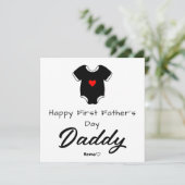 Gelukkige eerste Vaderdag – gepersonaliseerde foto Feestdagenkaart (Staand voorkant)