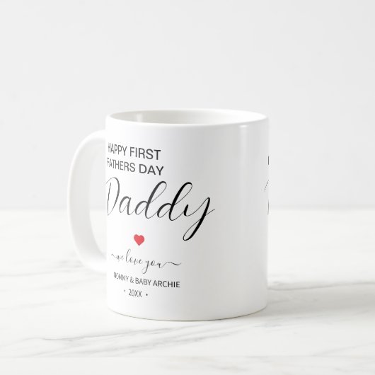Gelukkige eerste Vaderdag Mok (Voorkant links)