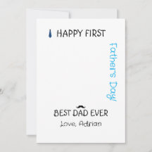 Gelukkige Eerste Vaderdag Typografie Foto Groet