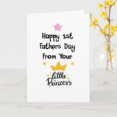 Gelukkige eerste Vaderdag van uw kleine prinses Kaart (Gele Bloem)