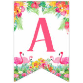 Gelukkige eerste verjaardag banner, flamingo's vlaggetjes (Tweede vlag)