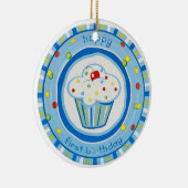 gelukkige eerste verjaardag keramisch ornament (Rechts)