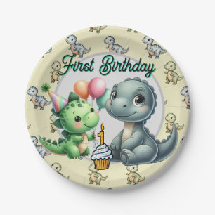 Gelukkige eerste verjaardag Papieren Bordje