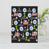 Gelukkige Eerste Verjaardag Uitnodiging Eerste Ver (Staand voorkant)