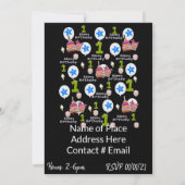 Gelukkige Eerste Verjaardag Uitnodiging Eerste Ver (Achterkant)